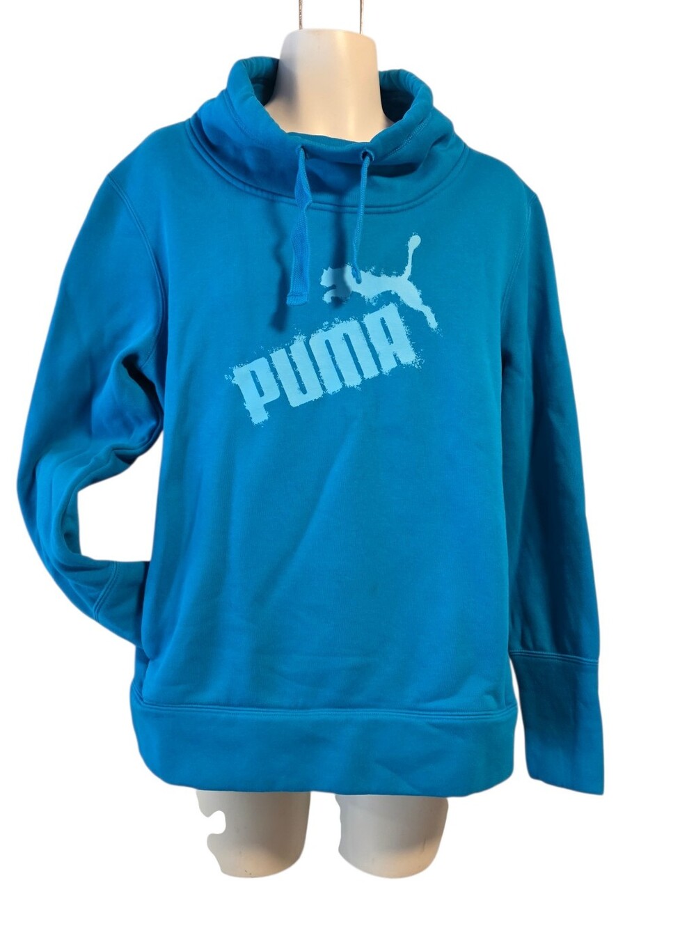 **Puma Blue Funnel Neck Pullover Sweatshirt Size Large**